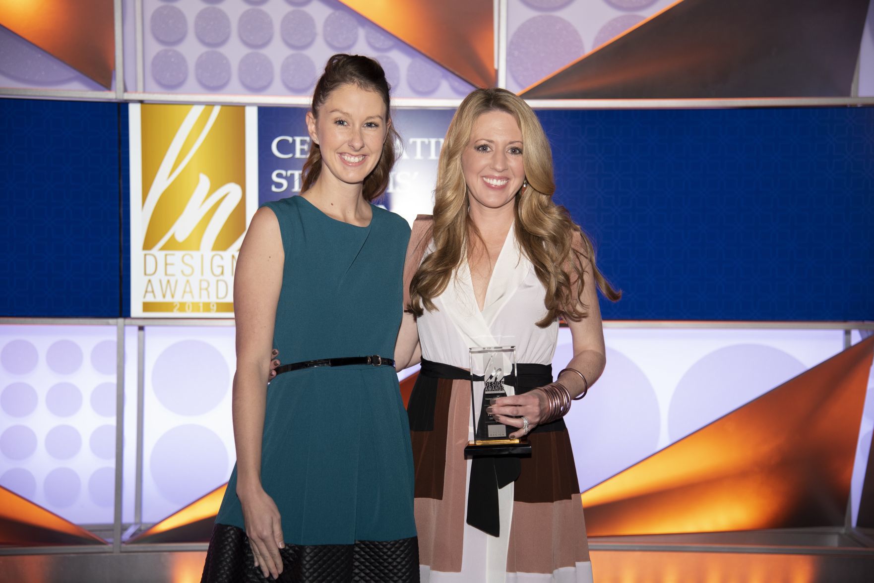 Alecia Humphreys with 2019 Ladue News Design Award Winner Laurie LeBoeuf